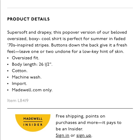 Madwell Courier Button-Back Shirt in Pocatello Stripe - Picture 9 of 9